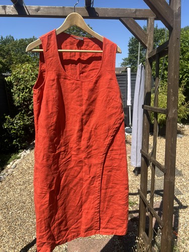 Oska burnt orange linen - oska, dress
