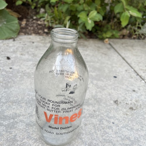 Vintage pint milk bottle - pint,