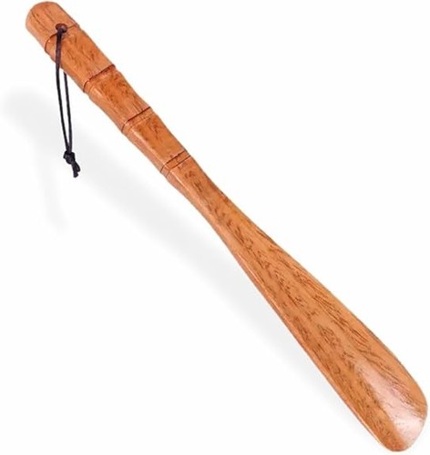 Wooden shoe horn long - horn,