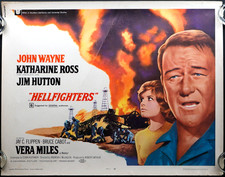Hellfighters ORIGINAL US Half Sheet Film Poster John Wayne Katharine Ross 1968