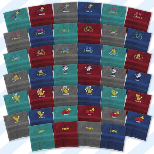 Personalised embroidered towel - embroidered,