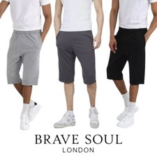 Mens Jogging Shorts Long Knee