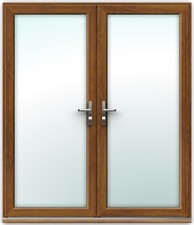 Golden Oak uPVC French Doors