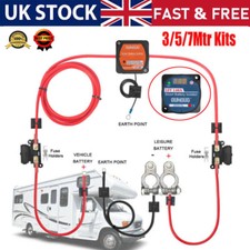 NEW Pre Made - Voltage Sensitive Split Charge Relay Kit 3/5/7M Camper Van - 12V