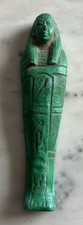 Egyptian shabti and statue - and,