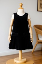 Next Girls Black Velvet Dress