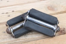 BSA 4" Rubber Platform Pedals 9/16" Vintage Retro Steel Road City Bike 1950s