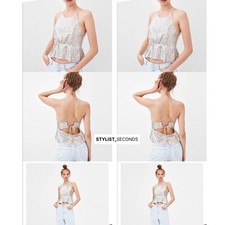 ZARA WOMAN'S SEQUIN PARTY CROP