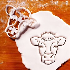 Dairy Cow Cookie Cutter - animal farm cattle Holstein Friesian heifer farmer
