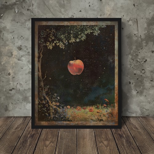Vintage gravity apple tree - vintage,