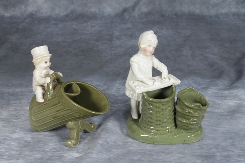 Antique german green - green, porcelain