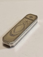 George III Sterling Silver Toothpick Holder Case Box Samuel Pemberton 1813