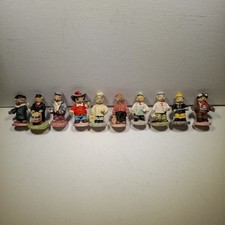 Set of 10 Miniature Teddy Bear Professions Figurines Vintage Ornaments