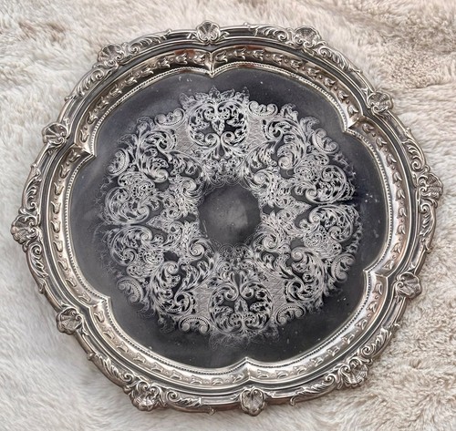 Vintage silver plated - plated, salver