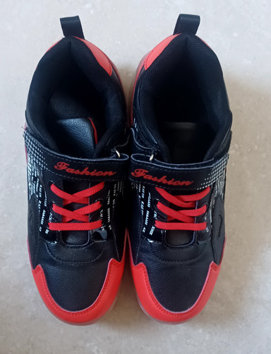 Red black boys girls led - red/black, wheel
