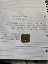 Kemsley and Kemsley 10/- Market Token In Good Condition Circa 1900’s Scarce