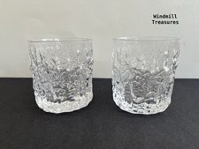 PAIR VINTAGE WHITEFRIARS GLACIER WHISKEY GLASSES - FAB CONDITION