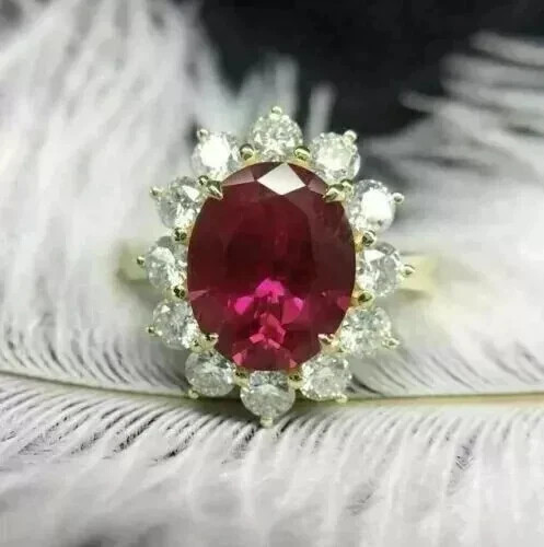 Oval cut natural - cut, ruby