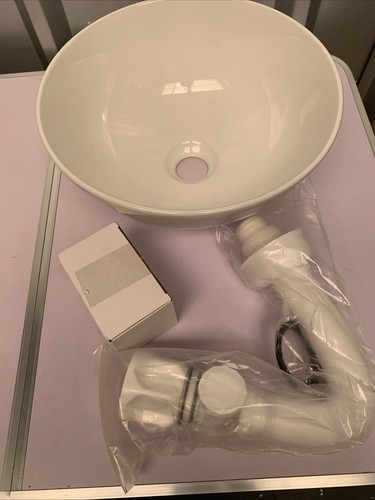 Bathroom sink round bowl basin - round,