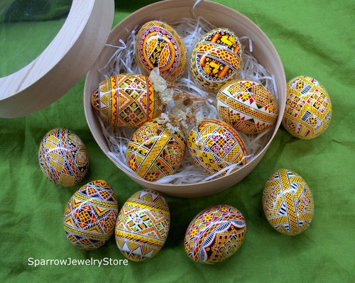 Easter ornament hand painted - ornament,