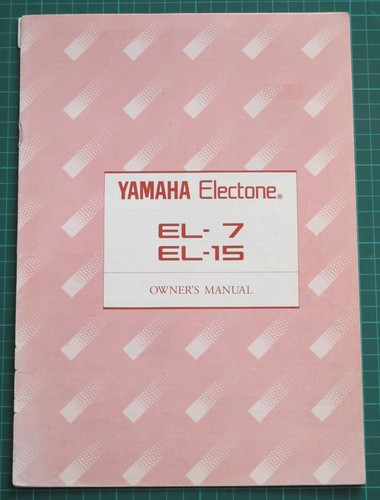 Yamaha electone el 15 - electone, el-7