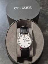 Citizen Eco-Drive Men's Black Leather Strap Watch BM8240-11A