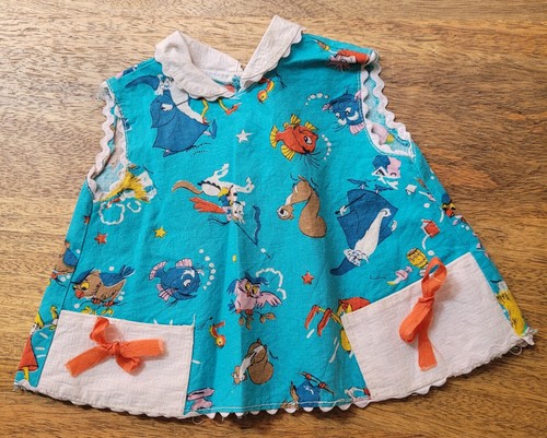 Hand made vintage dolls smock - made,