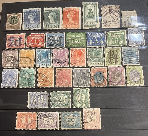 Old netherlands stamps used - old,