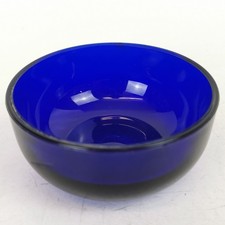 Cobalt Blue Glass Bowl Vintage 4" Insert Sugar Sweets Trinket Serving Dish