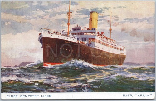 Vtg postcard rms appam - rms,