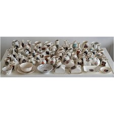 Large Collection of Crested China Ware Goss Arcadia Job Lot Antique Pottery