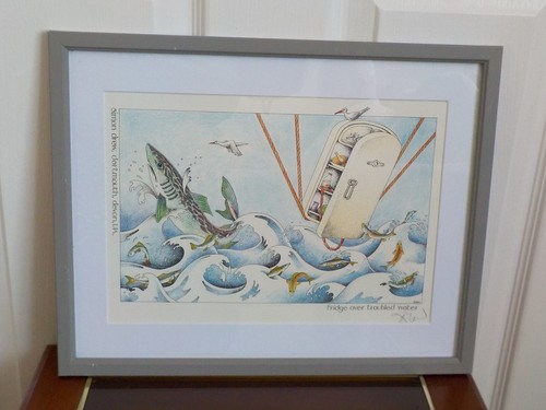 Lovely humorous framed signed - lovely,
