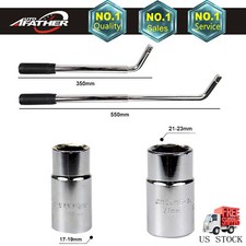 Extendable For ALL Car Van Wheel Brace Wrench W/ Socket Tyre Nut 17 19 21 23 mm