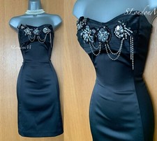 KAREN MILLEN UK 8 Black Satin