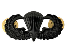 American U.S. Army Parachute Paratrooper metal jump wings. Full size SUBDUED