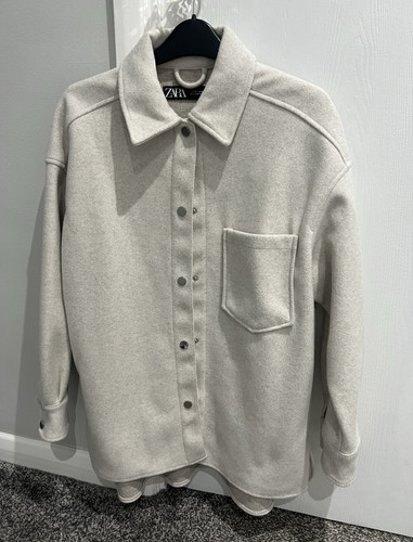 Zara grey button jacket - button,