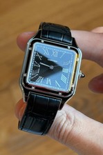 Cartier Santos Dumont Large Steel Black Lacquer WSSA0046 Box Warranty RRP £7,200