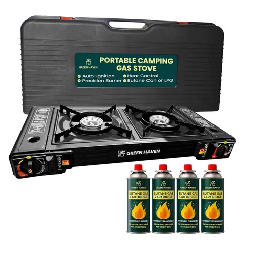 Portable double burner gas - double,