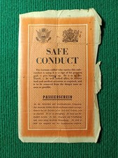 DOCUMENT - ORIGINAL SAFE CONDUCT PASS GERMAN WWII - PASS PASS