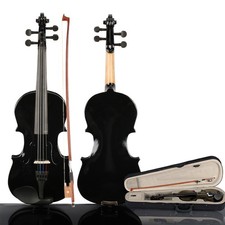 3/4 Size Black Acoustic Violin