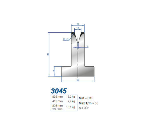 Press brake tooling 3045 - -,