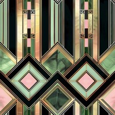 20x Green Pink Pastel Art Deco