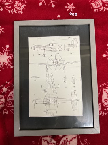 1943 genuine rare framed art - framed,