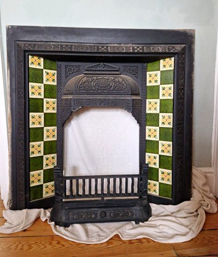 Cast iron fireplace surround - cast,
