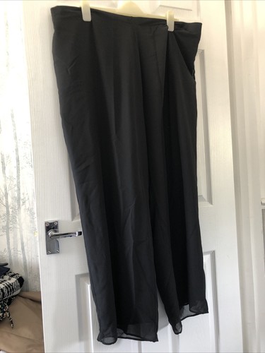 Ladies black smart - wide, leg