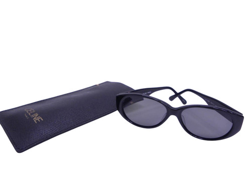 Celine black gold logo oval - black,