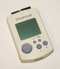 Sega Dreamcast White Visual Memory Unit VMU HKT-7000. Used, working.