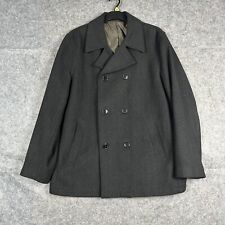 Next Jacket Mens Size Large Grey Double Breasted Pea Coat Smart Casual