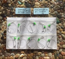 Cornish Quality Sea Rigs   UP AND OVER RIGS   Pack of 10 rigs  Free postage