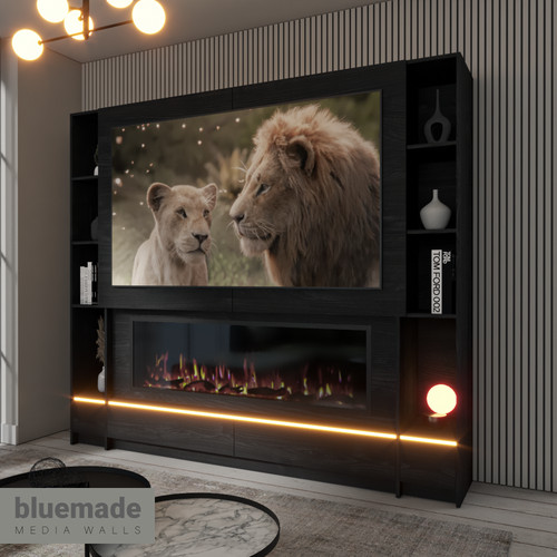 2400mm media wall furniture - tv,